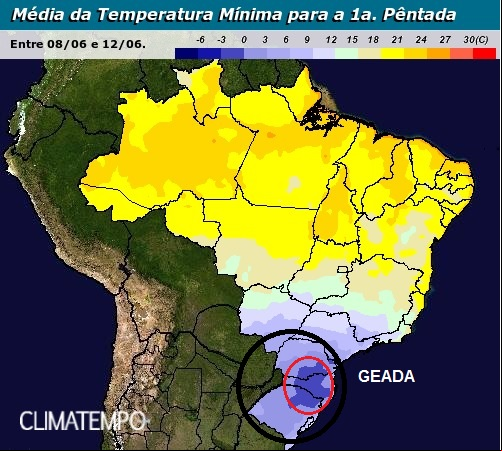 Temperaturas de 08 a 13 de junho 2016 - Climatempo