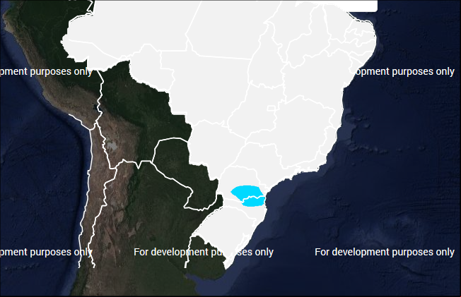 Mapa das áreas com previsão de geada nesta segunda-feira (27) - Fonte: Inmet