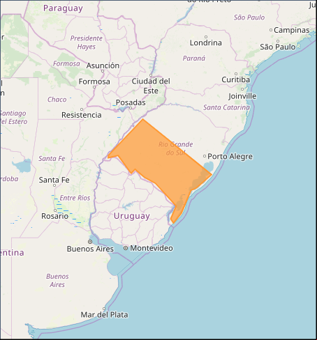 Mapa das áreas com alerta de tempestade nesta 6ª feira - Fonte: Inmet