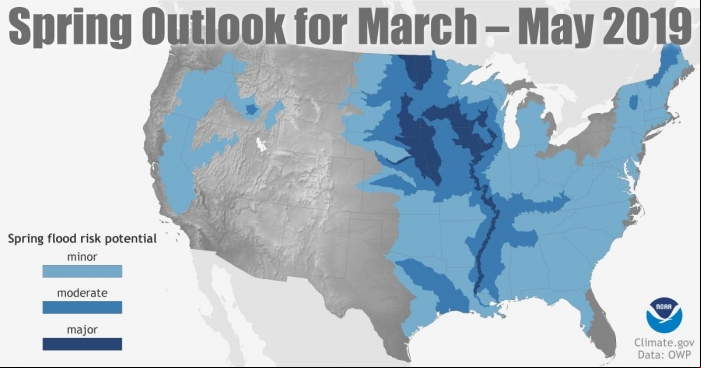 NOAA inundações na primavera