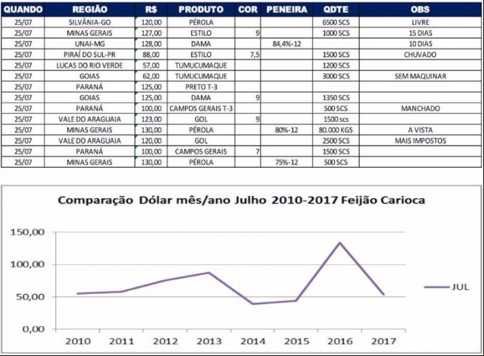 Relatório Feijão 26/07/17